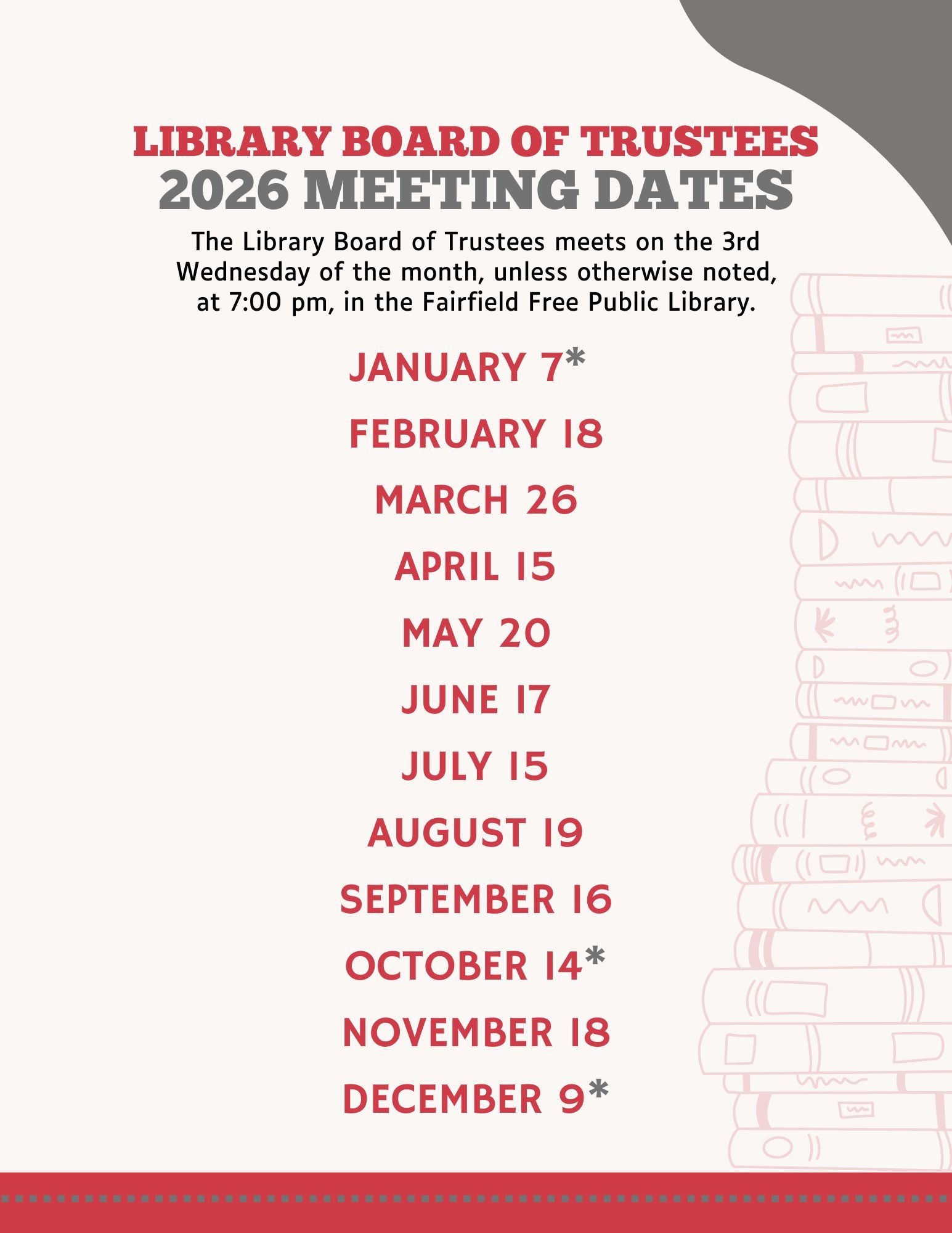 2026 Meeting Date Library Board of Trustees (1)